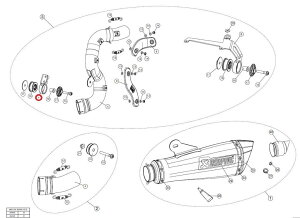 AKRAPOVIC AN|rb` yyAp[czP-X133/1 bracket SS RNINE T BMW }t[Xe[ }t[