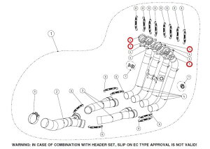 AKRAPOVIC アクラポビッチ 【リペアパーツ】P-88 inner sleeve S1000RR BMW マフラーフランジ マフラー
