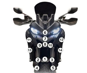 EAZI-GUARD C[W[K[h ԎʃXg[`bvveNVtB MULTISTRADA 1260 1260S DUCATI hDJeB veNVtBEیtB O J[F}bgT[tFXiȂj