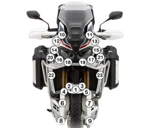 EAZI-GUARD C[W[K[h ԎʃXg[`bvveNVtB CFR1000L AFRICA TWIN HONDA z_ veNVtBEیtB O J[FOXT[tFXij