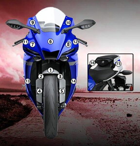 EAZI-GUARD イージーガード 車種別ストーンチッププロテクションフィルム YZF-R1 YAMAHA ヤマハ プロテクションフィルム・保護フィルム 外装