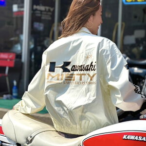 MISTY ミスティ KAWASAKIブルゾン〈WHT〉 Kawasaki KAWASAKI カワサキ カジュアルジャケット アパレル