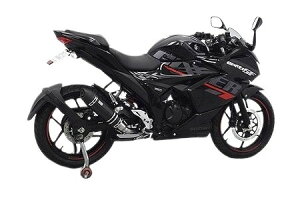 WirusWin ウイルズウィン ダイナミックマフラー ジクサーSF150 SUZUKI スズキ フルエキゾーストマフラー マフラー サイレンサー出口タイプ:スラッシュ / サイレンサータイプ:ブラックカーボン