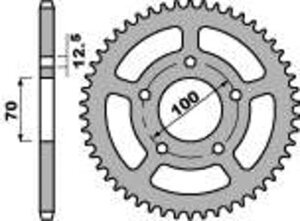PBR ピービーアール アルミ製超軽量硬質アルマイトリアスプロケット S 1000 RR ABS BMW ドリブンスプロケット・リアスプロケット 駆動系