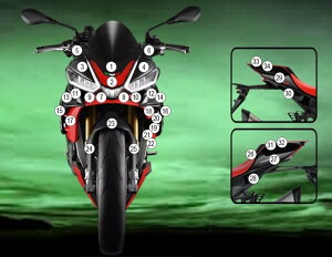 EAZI-GUARD C[W[K[h ԎʃXg[`bvveNVtB Tuono V4 APRILIA AvA veNVtBEیtB O J[FOXT[tFXij