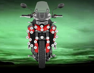 EAZI-GUARD C[W[K[h ԎʃXg[`bvveNVtB Tiger 850 Sport TRIUMPH gCAt veNVtBEیtB O J[F}bgT[tFXiȂj
