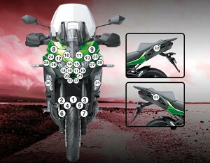 EAZI-GUARD C[W[K[h ԎʃXg[`bvveNVtB Versys 1100SE 1100S 1100 KAWASAKI JTL veNVtBEیtB O J[F}bgT[tFX (Ȃ)