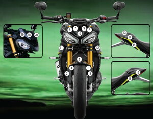 EAZI-GUARD C[W[K[h ԎʃXg[`bvveNVtB Speed Triple 1200 RS TRIUMPH gCAt veNVtBEیtB O J[FOXT[tFX ()