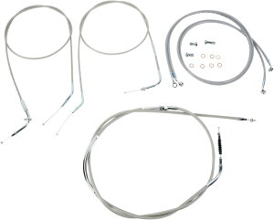 BARON �o���� �P�[�u�� ���C���L�b�g 18'VN2000 �yCBL LINE KT [0650-1029]�z VN2000A Vulcan 2004 - 2010 KAWASAKI �J���T�L ���C���[�L�b�g �n���h�����Ӄp�[�c �n���h��