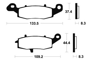 TECNIUM �e�N�j�E�� �����u���[�L�p�b�h MTR204 DL 1000 V-STROM 650 ABS GS 500 E F GSF 600 BANDIT S GSR 750 GSX INAZUMA SFV GLADIUS SV X VL 1500 INTRUDER C1500 LC ER-6 N KLV VERSYS Z ZEPHYR ZR-7 SUZUKI �X�Y�L KAWASAKI �J���T�L �u���[