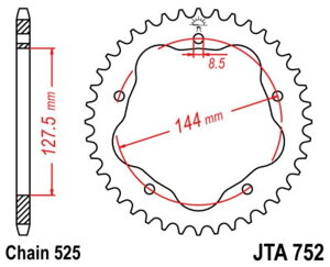 JT SPROCKETS JT�X�v���P�b�g �A���~�����y�ʃ��A�X�v���P�b�g 752-525 916 Strada Biposto SPS Sport Production 996 998 S DUCATI �h�D�J�e�B �h���u���X�v���P�b�g�E���A�X�v���P�b�g �쓮�n