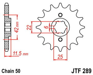 JT SPROCKETS JT�X�v���P�b�g �X�`�[�����t�����g�X�v���P�b�g �X�^���_�[�h 289-530 FT400 C Japan�d�l FT500 Ascot USA�d�l HONDA �z���_ �h���C�u�X�v���P�b�g�E�t�����g�X�v���P�b�g �쓮�n