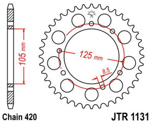 JT SPROCKETS JT�X�v���P�b�g �X�`�[�������A�X�v���P�b�g �X�^���_�[�h 1131-420 50 XTM X-Limit SM MRX/SMX2002 - June 2004 MRX Pro2002 DT50 Supermotard MALAGUTI �}���O�[�e�B MBK RIEJU ���G�t YAMAHA ���}�n �h���u���X�v