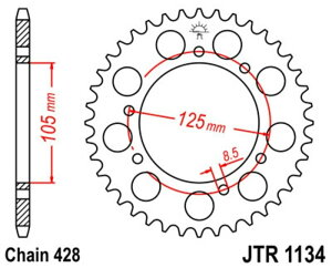 JT SPROCKETS JTXvPbg X`[AXvPbg X^_[h 1134 - 428 125 Cross City Senda DRD SM X3M Enduro XT125 R DERBI fr MALAGUTI }O[eB YAMAHA }n huXvPbgEAX