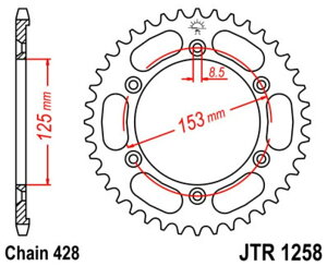 JT SPROCKETS JTXvPbg X`[AXvPbg X^_[h 1258 - 428 XR125 L HONDA z_ huXvPbgEAXvPbg 쓮n