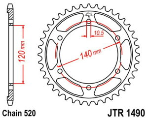 JT SPROCKETS JT�X�v���P�b�g �X�`�[�������A�X�v���P�b�g �X�^���_�[�h 1490-520 GSX-R750 NSR250 RR�AR2R�AR3R�AR3S Japan�d�l ZX-4ZX400G ZXR400 RZX400J1 SUZUKI �X�Y�L HONDA �z���_ KAWASAKI �J���T�L �h���u���X�v��