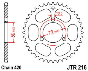 JT SPROCKETS JT�X�v���P�b�g �X�`�[�������A�X�v���P�b�g �X�^���_�[�h 216-420 NSR50 S-K HONDA �z���_ �h���u���X�v���P�b�g�E���A�X�v���P�b�g �쓮�n