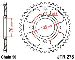 JT SPROCKETS JT�X�v���P�b�g �X�`�[�������A�X�v���P�b�g �X�^���_�[�h 278-530 CB250 K4 G5 CB350 F CB360 CB400 F�AF1�AF2 HONDA �z���_ �h���u���X�v���P�b�g�E���A�X�v���P�b�g �쓮�n