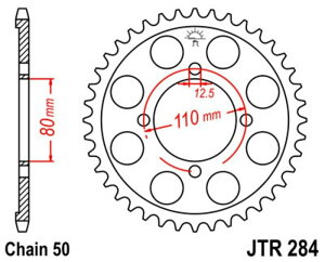 JT SPROCKETS JT�X�v���P�b�g �X�`�[�������A�X�v���P�b�g �X�^���_�[�h 284-530 CB650 Z�AA�AB C HONDA �z���_ �h���u���X�v���P�b�g�E���A�X�v���P�b�g �쓮�n
