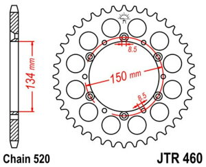 JT SPROCKETS JT�X�v���P�b�g �X�`�[�������A�X�v���P�b�g �X�^���_�[�h 460-520 KX125 D1 E1�AE2�AF1�AG1 L1 KDX200 E1-E6 H1-H11�AH6F KDX220 R A4-A12 KX250 E1�AF1�AG1 KX500 C1�AD1�AE1-E16 KAWASAKI �J���T�L �h���u���X�v