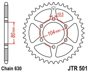 JT SPROCKETS JT�X�v���P�b�g Steel Standard Rear Sprocket 501 - 630 KZ1000 K1/K2LTD USA�d�l M1/M2CSR Z1000 K1�AK2�A LTD KAWASAKI �J���T�L �h���u���X�v���P�b�g�E���A�X�v���P�b�g �쓮�n