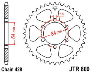 JT SPROCKETS JTXvPbg X`[AXvPbg X^_[h 809 - 428 TC100 AAB USAdl TS100 KALAM DR125 S ZADAE SP125 ZAD SUZUKI XYL huXvPbgEAXvPbg 쓮n