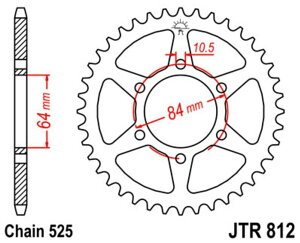 JT SPROCKETS JT�X�v���P�b�g Steel Standard Rear Sprocket 812 - 525 GT250 K�AL�AM A�AB USA�d�l TS250 SUZUKI �X�Y�L �h���u���X�v���P�b�g�E���A�X�v���P�b�g �쓮�n