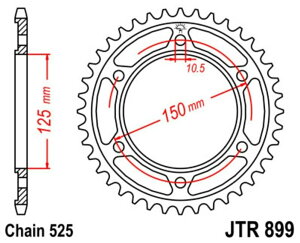 JT SPROCKETS JTXvPbg X`[AXvPbg X^_[h 899-525 950 LC8 Adventure S 990 R 1050 1090 L 1190 1290 Superadventure T KTM huXvPbgEAXvPbg 쓮n