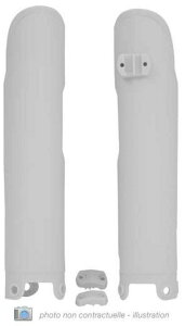 RACETECH ���[�X�e�b�N Fork Guards White Husqvarna CR 125 SMR 530 R TC 250 4T 450 TE I.E 310 510 WR HUSQVARNA �n�X�N�o�[�i �t�H�[�N�K�[�h �O��