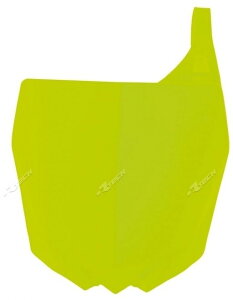 RACETECH ���[�X�e�b�N Front Number Plate Neon Yellow Yamaha YZ125�^250�^250F�^450F YZ 250 F 450 YAMAHA ���}�n �[�b�P���J�E�� �J�E���֘A �O��