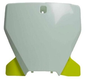 RACETECH [XebN Front Number Plate White^Yellow Husqvarna TC^FC FC 250 350 450 TC 125 HUSQVARNA nXNo[i [bPJE JE֘A O