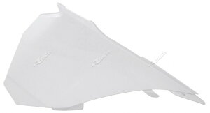 RACETECH ���[�X�e�b�N Left Air Box Cover White Husqvarna TC85 TC 85 BIG WHEELS 19/16 STD 17/14 SX HUSQVARNA �n�X�N�o�[�i KTM �T�C�h�J�E���E�T�C�h�J�o�[ �J�E���֘A �O��