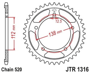 JT SPROCKETS JT�X�v���P�b�g �X�`�[�������A�X�v���P�b�g �X�^���_�[�h 1316-520 NSS750 Forza 750 Adv X-Adv HONDA �z���_ �h���u���X�v���P�b�g�E���A�X�v���P�b�g �쓮�n