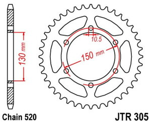 JT SPROCKETS JT�X�v���P�b�g �X�`�[�������A�X�v���P�b�g �X�^���_�[�h 305-520 HONDA �z���_ YAMAHA ���}�n �h���u���X�v���P�b�g�E���A�X�v���P�b�g �쓮�n