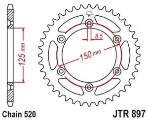 JT SPROCKETS JTXvPbg X`[AXvPbg X^_[h 897 - 520 HUSQVARNA nXNo[i KTM HUSABERG tTx GASGAS KXKX huXvPbgEAXvPbg 쓮n