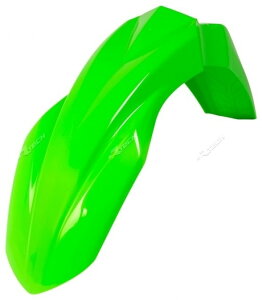 RACETECH ���[�X�e�b�N Front Fender Neon Green Kawasaki KX 250 F 450 KAWASAKI �J���T�L �t�����g�t�F���_�[ �t�F���_�[�֘A �O��