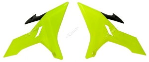 RACETECH [XebN Revolution Radiator Covers Neon Yellow Black Yamaha WG[^[ p֘A GW