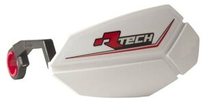 RACETECH ���[�X�e�b�N R20 Handguards - White E-Bike �n���h�K�[�h�E�i�b�N���K�[�h �n���h�����Ӄp�[�c �n���h��