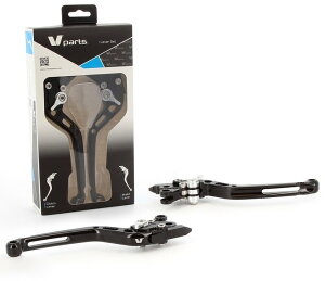 V PARTS �u�C�p�[�c �X�^���_�[�h���o�[ 175mm �u���b�N/�A���~���{���g�A�_�v�^�[�t�� (�Z�b�g) Agusta BRUTALE 1078 RR 750 S 910 920 989 R 990 F4 1000 MAMBA TAMBURINI 312 AGOSTINI BIPOSTO RIVALE 800 MV AGUSTA �A�O�X�^ �u