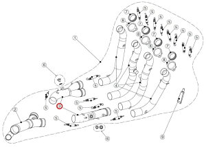 AKRAPOVIC アクラポビッチ 【リペアパーツ】C-B12R6 collector set SS S1000R S1000RR S1000XR BMW エキゾーストパイプ マフラー