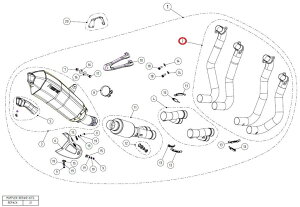 AKRAPOVIC アクラポビッチ 【リペアパーツ】H-K10E4 header ti NINJA H2 H2R KAWASAKI カワサキ エキゾーストパイプ マフラー