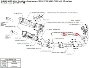AKRAPOVIC AN|rb` yyAp[czH-S10RT7 header tube set GSX-R1000 SUZUKI XYL GL][XgpCv }t[
