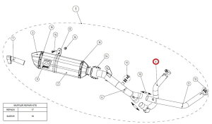 AKRAPOVIC AN|rb` yyAp[czH-S65R1R header pipe rear V-STROM650 SUZUKI XYL GL][XgpCv }t[