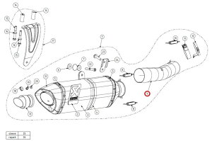 AKRAPOVIC AN|rb` yyAp[czL-A10SO8 link pipe ti RSV4 APRILIA AvA GL][XgpCv }t[