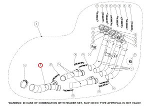 AKRAPOVIC AN|rb` yyAp[czL-B10E2 link pipe ti S1000RR BMW GL][XgpCv }t[