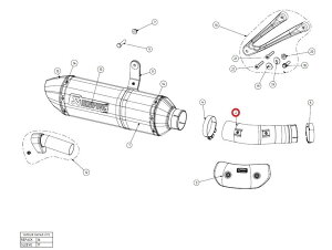 AKRAPOVIC アクラポビッチ 【リペアパーツ】L-B10SO1B link pipe ti S1000RR BMW エキゾーストパイプ マフラー