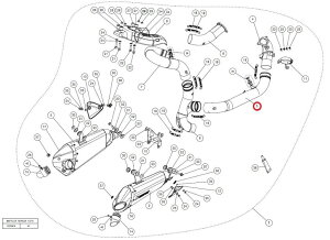AKRAPOVIC AN|rb` yyAp[czL-D11E1T link pipe 1199PANIGALE R S 899PANIGALE DUCATI hDJeB GL][XgpCv }t[