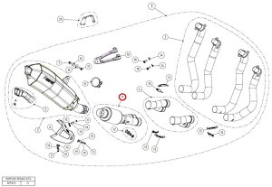 AKRAPOVIC AN|rb` yyAp[czL-K10E2 link pipe NINJA H2 H2R KAWASAKI JTL GL][XgpCv }t[
