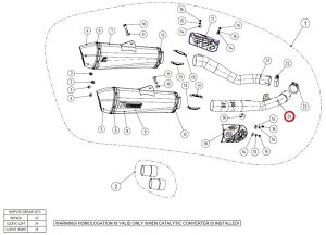 AKRAPOVIC AN|rb` yyAp[czL-K14SO3R link pipe SS ZZR1400 ZX-14 KAWASAKI JTL GL][XgpCv }t[