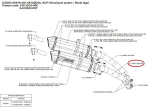 AKRAPOVIC AN|rb` yyAp[czL-S13R2 link pipe GSX-R1300 SUZUKI XYL GL][XgpCv }t[